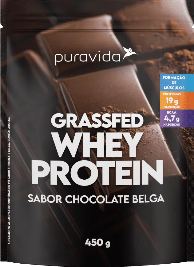 Whey Protein Grassfed - Sabor Chocolate Belga 450g