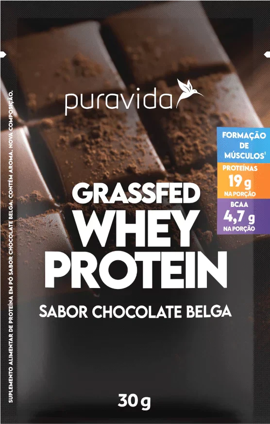 Whey Protein Grassfed Sache - Sabor Chocolate Belga 30g