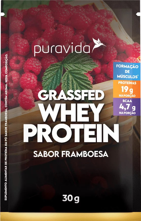 Whey Protein Grassfed Sache - Sabor Framboesa 30g